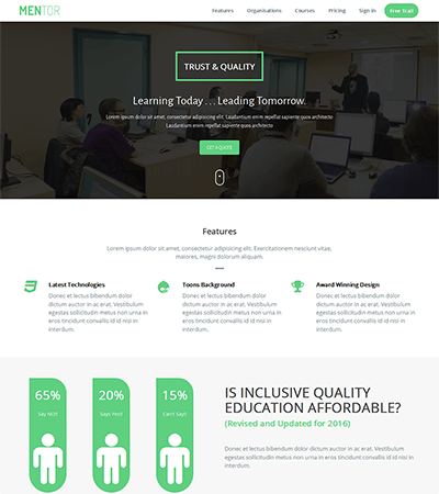 Mentor Free Education Bootstrap Theme